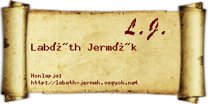 Labáth Jermák névjegykártya